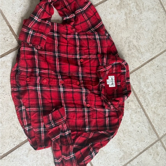 Y2K vintage American eagle dropped flannel plaid shirt - Picture 3 of 5